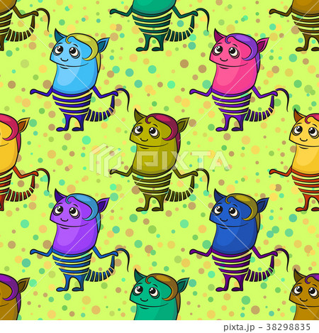 Cartoon Monsters Seamless 38298835