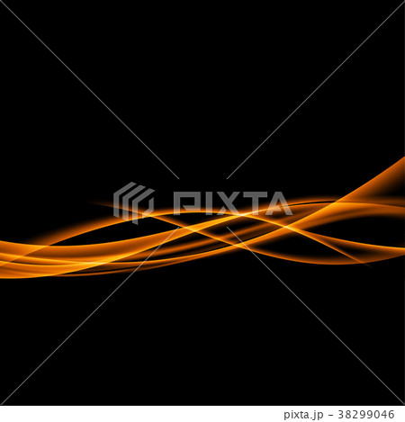 Futuristic abstract orange power swoosh waves 38299046