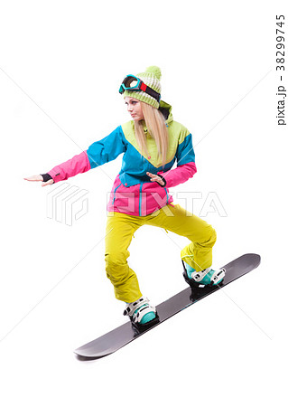 beauty young woman in ski suit and ski glasses beauty young woman in ski suit and ski glasses 38299745
