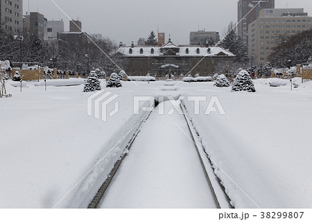 札幌雪まつりと札幌市資料館の写真素材