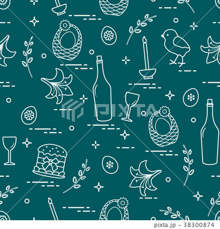 Pattern of Easter symbols Pattern of Easter symbols 38300874