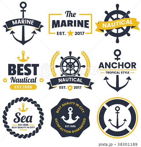 nautical Retro Vector Logo for banner 38301189