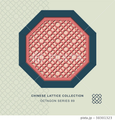 Chinese window tracery retro geometry frame Chinese window tracery retro geometry frame 38301323
