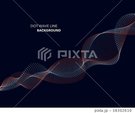 Elegant abstract vector dot wave line futuristic 38302610