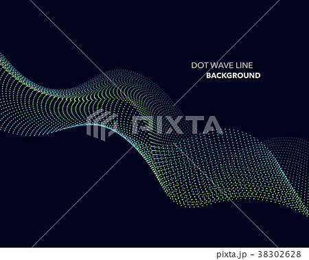 Elegant abstract vector dot wave line futuristic 38302628