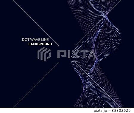 Elegant abstract vector dot wave line futuristic 38302629
