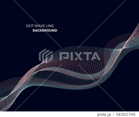 Elegant abstract vector dot wave line futuristic Elegant abstract vector dot wave line futuristic 38302706