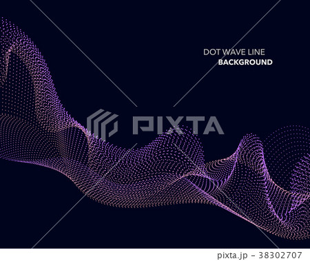 Elegant abstract vector dot wave line futuristic Elegant abstract vector dot wave line futuristic 38302707