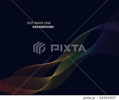 Elegant abstract vector dot wave line futuristic 38302807