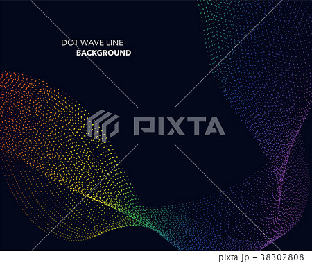 Elegant abstract vector dot wave line futuristic 38302808