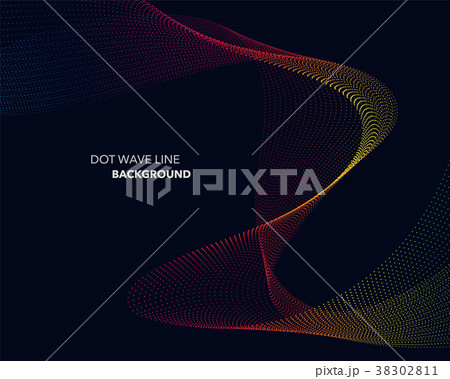 Elegant abstract vector dot wave line futuristic Elegant abstract vector dot wave line futuristic 38302811