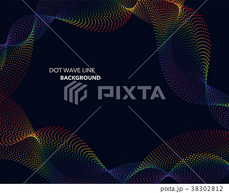 Elegant abstract vector dot wave line futuristic 38302812