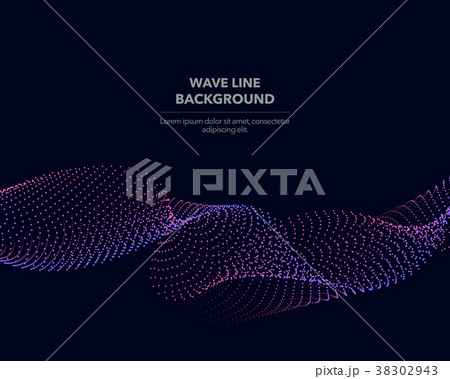Elegant abstract vector dot wave line futuristic Elegant abstract vector dot wave line futuristic 38302943