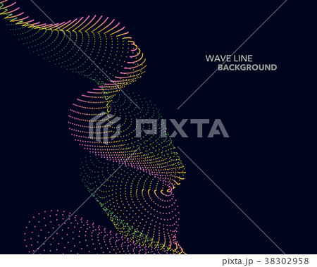 Elegant abstract vector dot wave line futuristic 38302958