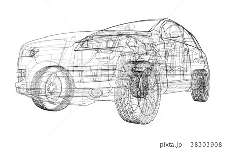 Car sketch. Vector 38303908