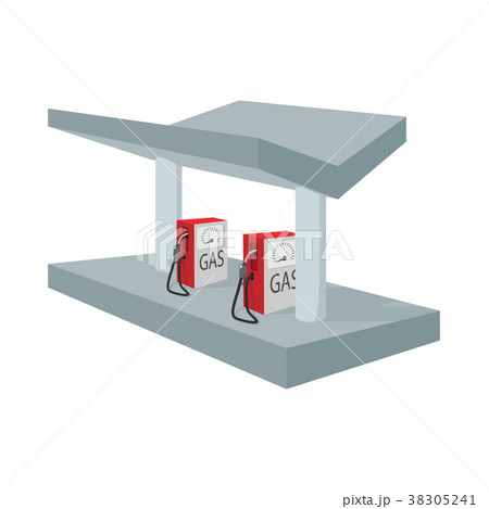 Gas station icon, cartoon style  38305241