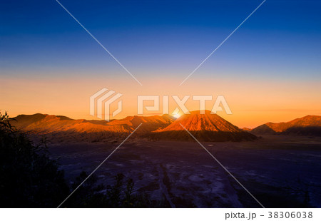 Mount Bromo volcano (Gunung Bromo) at sunrise Mount Bromo volcano (Gunung Bromo) at sunrise 38306038