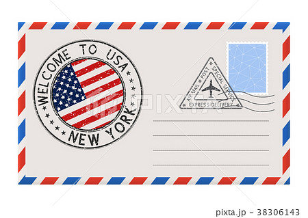 Envelope with Welcome to New York stamp 38306143