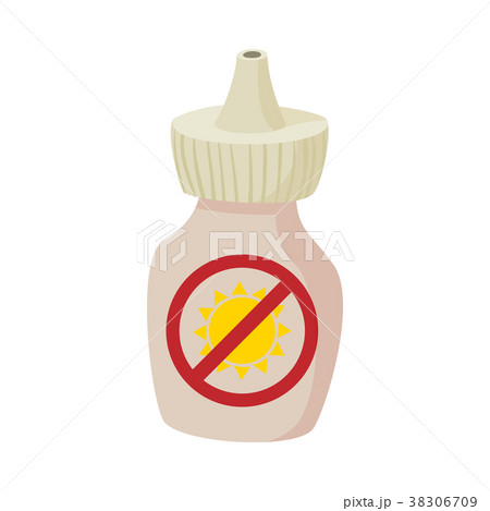 Sunblock cream icon, cartoon style Sunblock cream icon, cartoon style 38306709