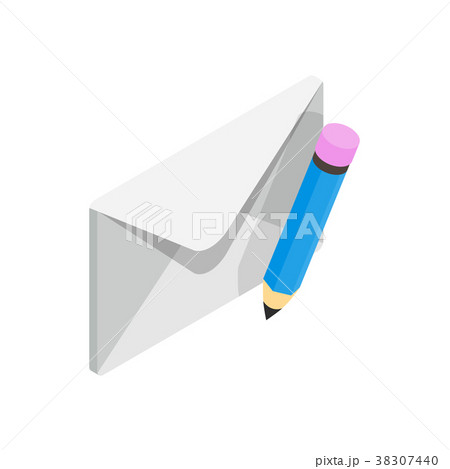 Closed envelope and pencil icon 38307440
