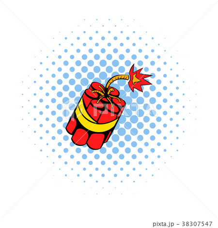 Red dynamite sticks icon, comics style 38307547