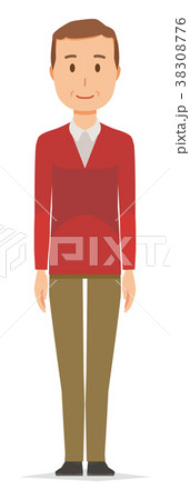 セーターを着た中年男性が立っている 38308776