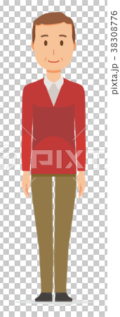 セーターを着た中年男性が立っている 38308776