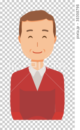 一個穿著毛衣的中年男子正在微笑 一個穿著毛衣的中年男子正在微笑 38308798