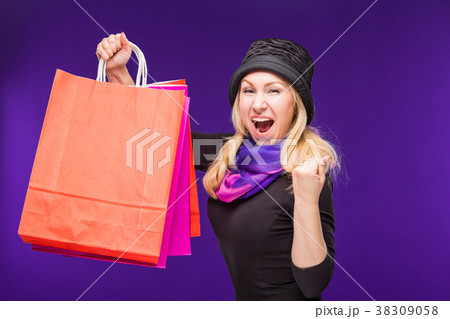 woman with packages woman with packages 38309058
