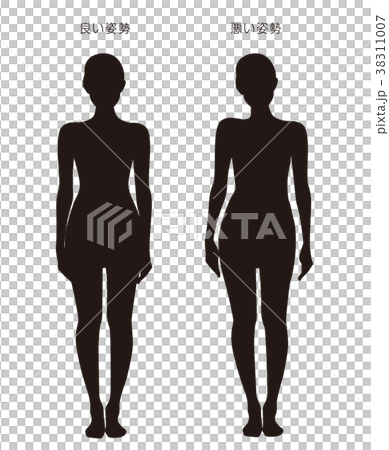 Body distortion comparison Woman - Stock Illustration [38311007] - PIXTA