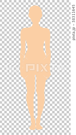 女性全身シルエット 38311645
