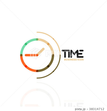 Vector abstract logo idea, time concept or clock 38314712