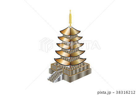建物いろいろ五重の塔 38316212
