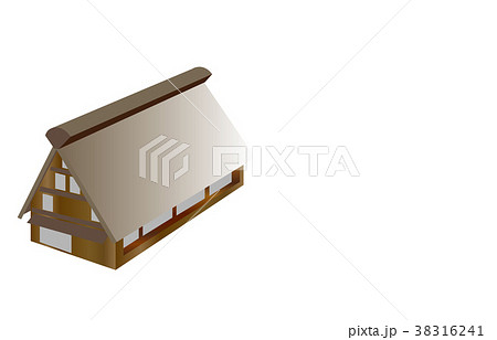 建物いろいろ古民家のイラスト素材