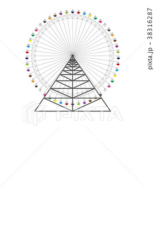 建物いろいろ観覧車のイラスト素材 38316287 Pixta