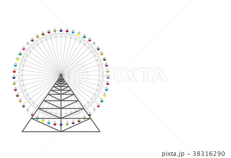 建物いろいろ観覧車のイラスト素材 38316290 Pixta