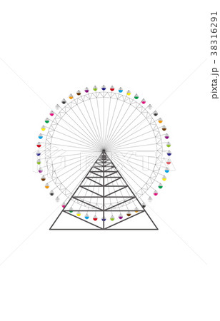 建物いろいろ観覧車のイラスト素材 38316291 Pixta