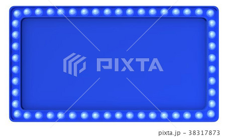 Marquee light board sign retro on white background 38317873