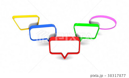 colorful dialog speech bubbles. 3D rendering colorful dialog speech bubbles. 3D rendering 38317877