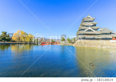 Matsumoto castle (Matsumoto jo) in winter Matsumoto castle (Matsumoto jo) in winter 38318814