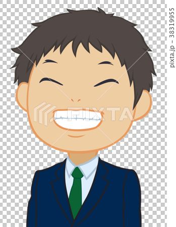 Chibi character office worker smile - Stock Illustration [38319955] - PIXTA