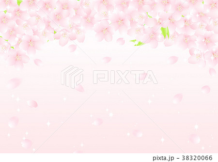 サクラの花のアーチ 桜吹雪 イラストのイラスト素材 3066