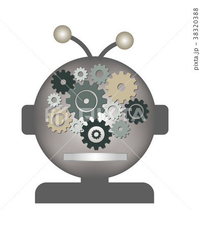 人工知能aiのcgタイプ ロボットとネジのイラスト素材 33