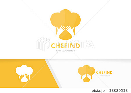 Vector chef hat and hands logo combination 38320538