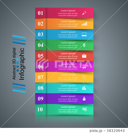 Infographic design. List of 10 items. Infographic design. List of 10 items. 38320643