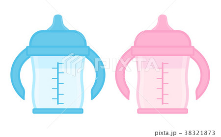 Baby Sippy Cup Isolated On Whiteのイラスト素材