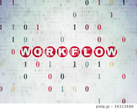 Business concept: Workflow on Digital Data Paper Business concept: Workflow on Digital Data Paper 38323686