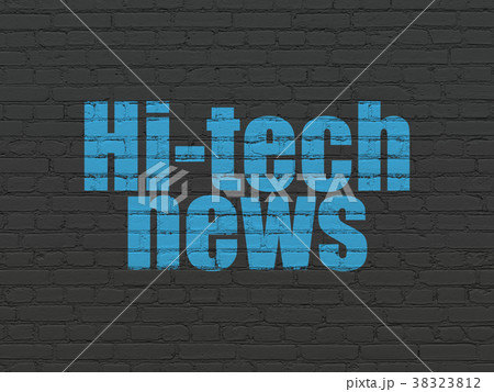 News concept: Hi-tech News on wall background 38323812