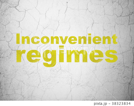 Political concept: Inconvenient Regimes on wall Political concept: Inconvenient Regimes on wall 38323834