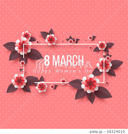 March 8 greeting card. 38324010